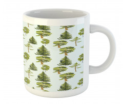 Pine Oak Fir Trees Graphic Mug