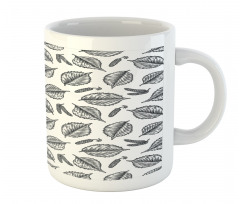 Birch Detail Sketch Foliage Mug