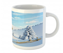 Lodge in Snowy Landscape Mug