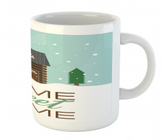 Lodge with Winter Theme Mug