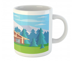 Wooden House in Mountain Mug