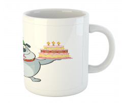 Bulldog Balloons and Cake Mug