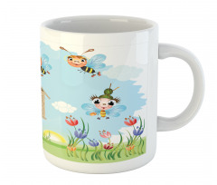 Cheerful Meadow Landscape Mug