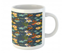 Vintage Birds Blossoms Art Mug