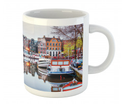 Small Boats on Amstel River Mug