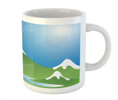 Snowy Mountain Flowers Mug