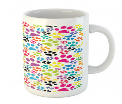 Cartoon Dog Paw Traces Mug