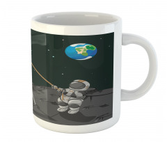 Astronaut Setting a Flag Mug