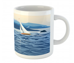 Sailboat on Water Outdoor Mug