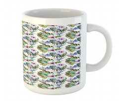 Colorful Exotic Flowers Art Mug