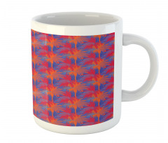 Summer Contrast Artwork Palm Mug