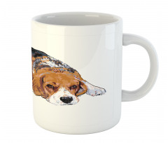 Sketch Like Drawing of Dog Mug