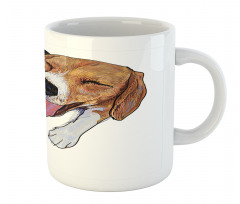 Smiling Resting Dog Sketch Mug