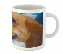 Low Poly Effect Curious Dog Mug