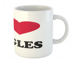 I Love Beagles Lettering Mug