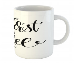 Black White Text Mug