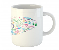 Colorful Instrument Drawings Mug