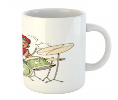 Cartoon Style Boy Drummer Mug