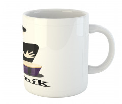 Beatnik Wording Cool Drummer Mug