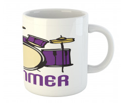 Drummer Wording Graphic Image Mug