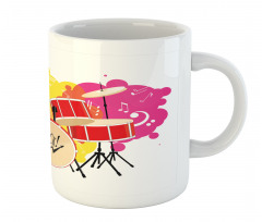 Music Themed Colorful Design Mug