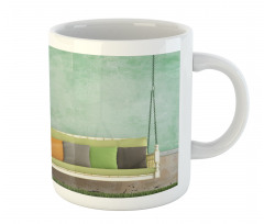 Wooden Swing in Garden Mug