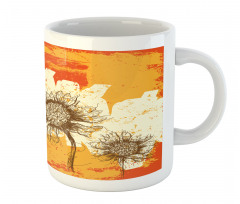 Abstract Drawing Flowers Mug