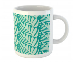 Vertical Monochrome Leaves Mug