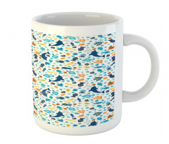 Dolphin Star Jellyfish Shells Mug