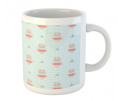 Bunnies on Oceanic Stripes Mug