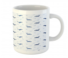 Fish Big Mammal Wave Graphic Mug
