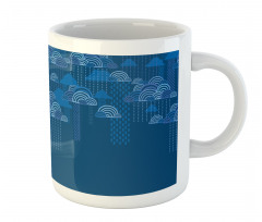 Abstract Clouds Dots Art Mug