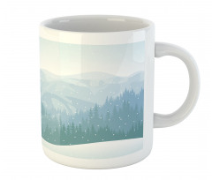 Mountains Winter Snowflake Mug