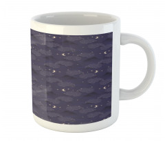 Crescent Moon Stars Clouds Mug