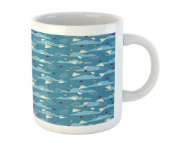 Ladybird Clouds Bugs Art Mug