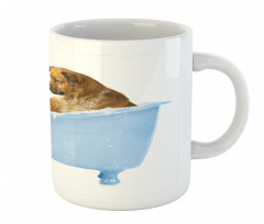 Dog and Cat in Bathtub Mug