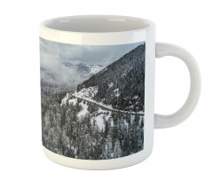 Highway in Winter Forest Mug