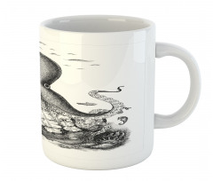 Sea Animal near a Shipwreck Mug