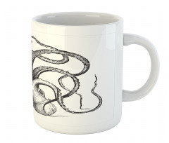 Engraved Sea Animal Image Mug