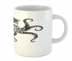 Sea Animal in Boho Style Mug