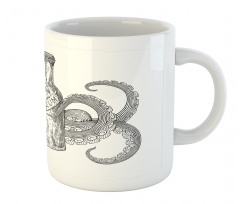 Sea Animal Holding a Bottle Mug