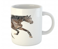 Brown Tones Triangle Horse Mug