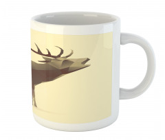 Geometric Elk Animal Art Mug