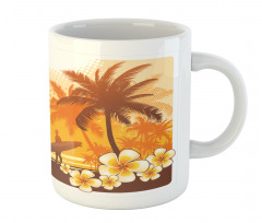 Surfer Tropical Landscape Mug