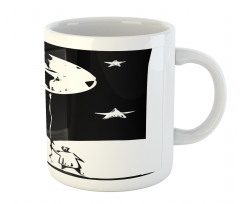 Boy Looking Up Stars Earth Mug