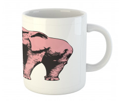 Cartoon Elephant in Glasses Mug