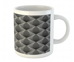 Rhombus Grid Like Streaks Mug