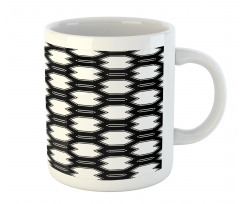 Monochrome Polygonal Grid Mug