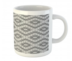 Zigzag and Squares Art Mug