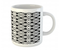 Monotone Vintage Squares Mug